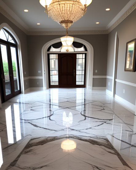 仿大理石地磚材質裝修效果圖