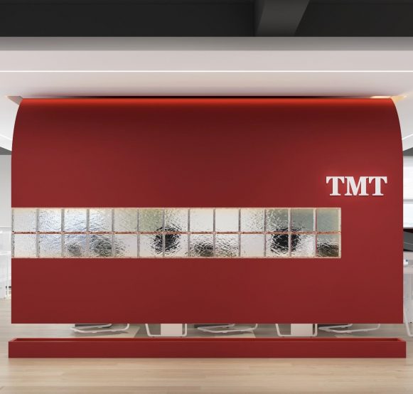 TMT集團(tuán)辦公室裝修小藍(lán)鯨石晶地板案例