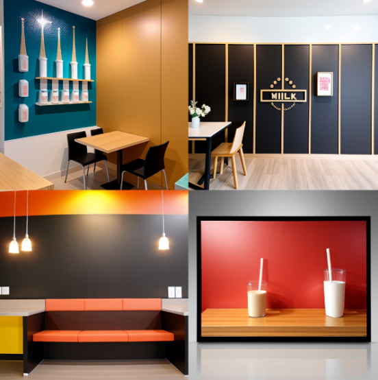 奶茶店鋪裝修效果圖